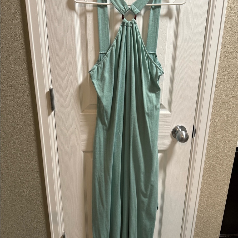 Elegant Green Halter Dress